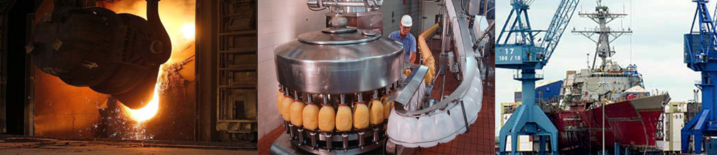 Shipping Industry, Steel Mills, Cement Plants, Food & Beverages